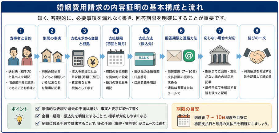 婚姻費用請求から調停までの基本的な流れ｜内容証明送付後の対応と手続の全体像